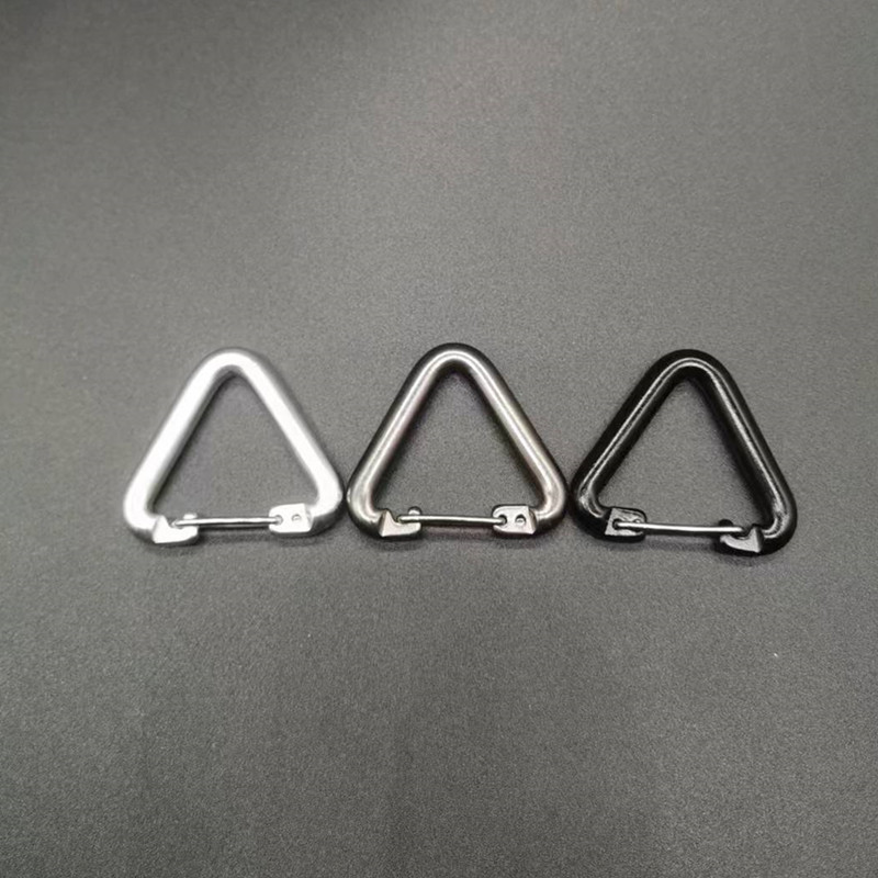 高强度铝合金三角登山扣 快挂扣 3号小号弹簧扣 多功能钥匙扣背包扣