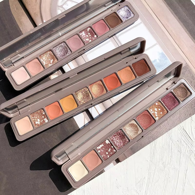 九色眼影盘 珠光哑光闪粉易上色不脱妆 专业彩妆眼影盘一件代发