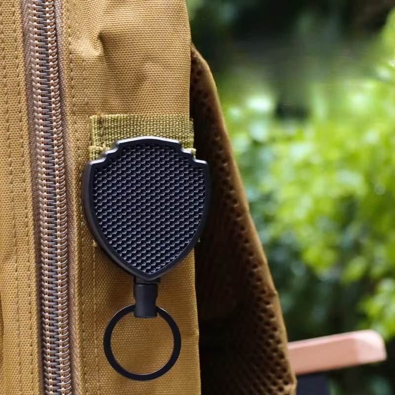 厂家直销锌合金易拉扣枪灰伸缩扣强力拉线器，登山钢丝马蹄钥匙扣